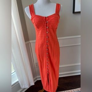 Free People Beach Lafayette Midi Dress | Capri Orange